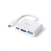 973572 - Mediatech PureLink Premium Adapter USB-C - Multiport Ausgänge: USB-C/HDMI/USB-A, 10cm, Weiss