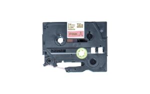 978744 - Mediatech Brother P-touch Schriftband TZE-RE54 Stoffband, gold auf pink, 24mm, 4m kaufen Schweiz | Mediatech.ch