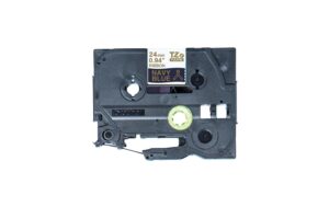 978749 - Mediatech Brother P-touch Schriftband TZE-RN54 Stoffband, gold auf dunkelblau, 24mm, 4m kaufen Schweiz | Mediatech.ch