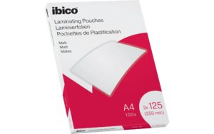 Ibico, Laminierfolie Premium A4 125 µm, mat 125 mic, 100 Stück, matt