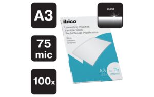 992935_2 - Mediatech Ibico, Laminierfolie Premium A3 75 µm, glän 75 mic, 100 Stück, glänzend