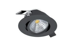 EGLO Leuchten Einbauspot Saliceto 1 Rund 1x 6 W 2700 K, Schwarz