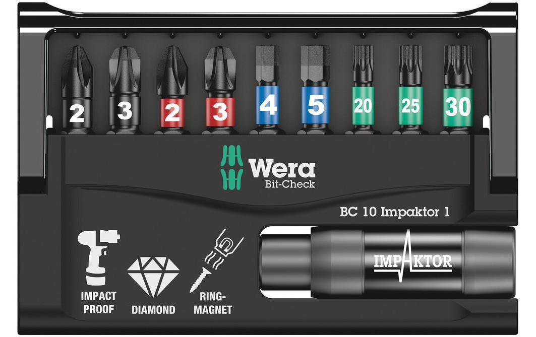998156 - Mediatech Wera Bit-Check 10 Impaktor 1 SB 10-teilig kaufen Schweiz | Mediatech.ch