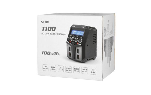 999188_2 - Mediatech SkyRC T100 AC LiPo 1-4s 5A 2x50W AC Dual Ladegerät