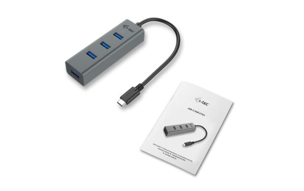 999899_3 - Mediatech Itec USB-C Metal Hub 4Port w/o Power Adapter